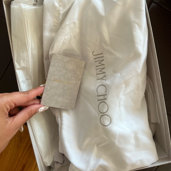 Jimmy Choo Metallic Womens Shiloh 100 Crystal Embellished High Heel Sandals - Picture 5 of 5